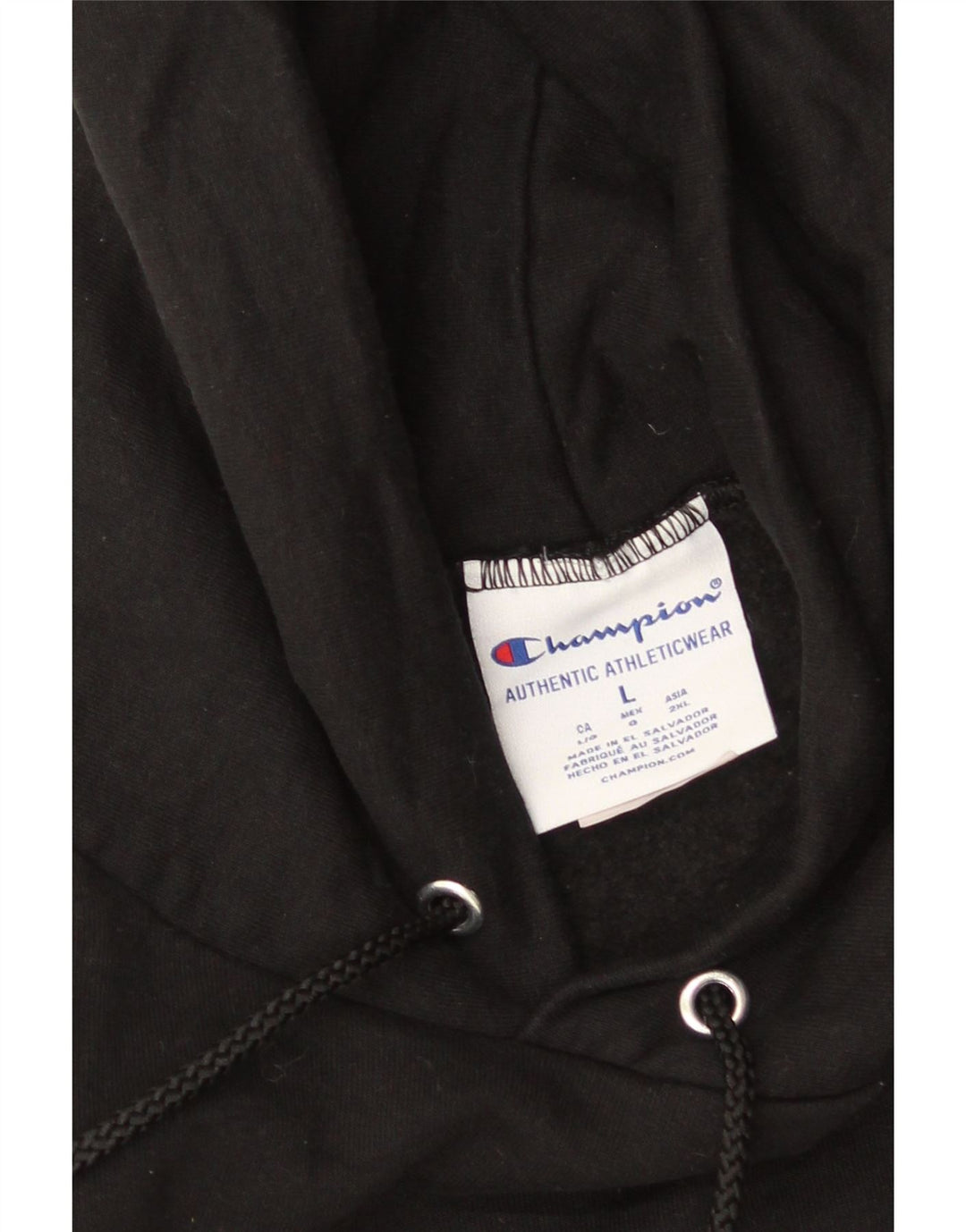 CHAMPION Herren-Kapuzenpullover, groß, aus schwarzer Baumwolle