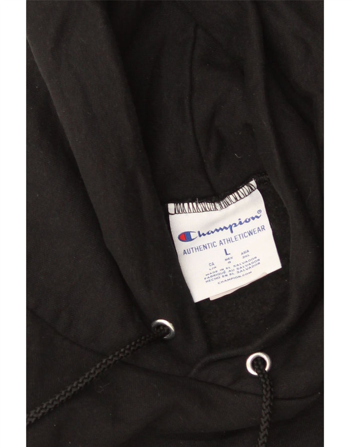 CHAMPION Herren-Kapuzenpullover, groß, aus schwarzer Baumwolle