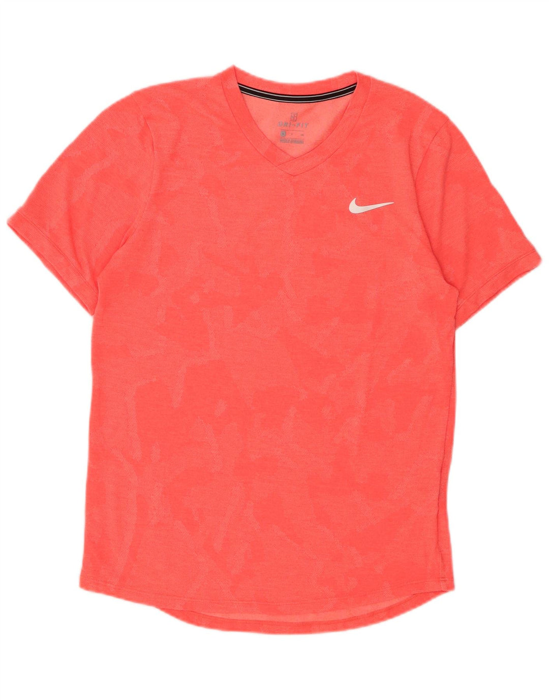 NIKE Herren Dri Fit T-Shirt Top Small Pink Camouflage Polyester