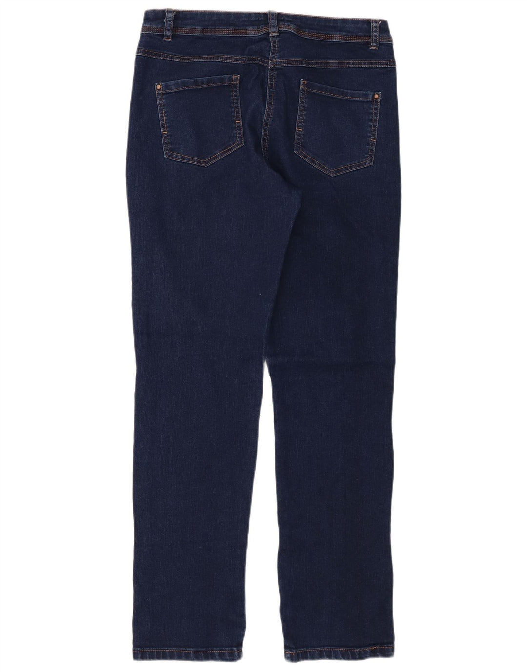 M&Co Damen Slim Jeans UK 12 Medium W34 L30 Marineblau Baumwolle