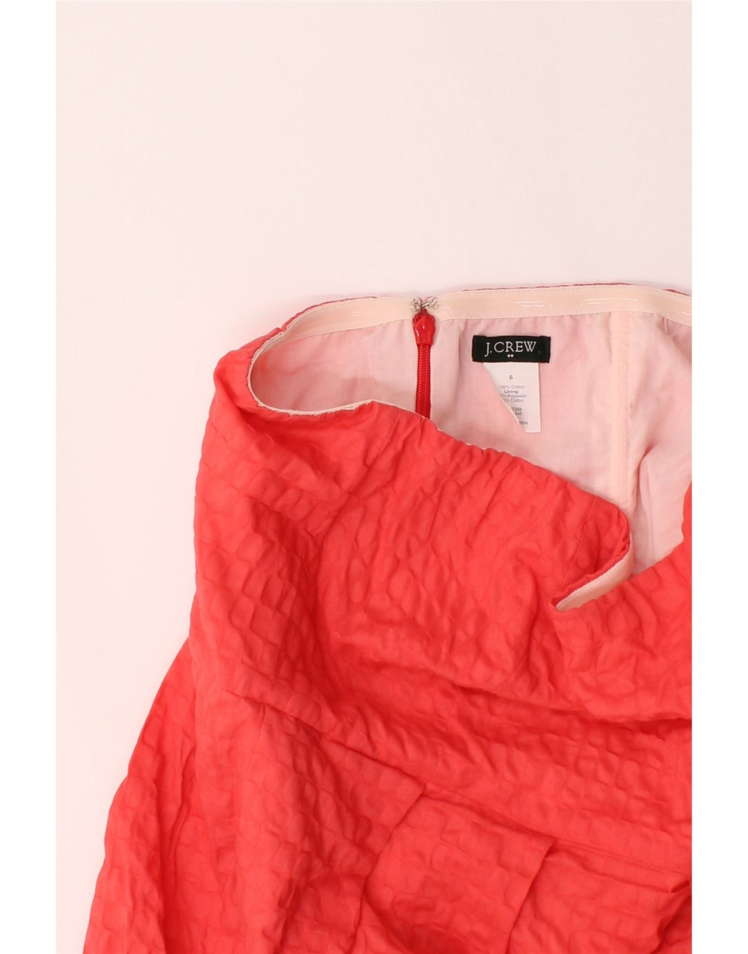 J. CREW Womens Strapless Dress US 6 Medium Red Cotton Vintage J. Crew and Second-Hand J. Crew from Messina Hembry 