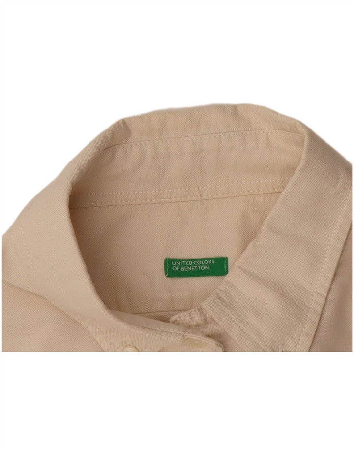 Benetton Damen-Hemd UK 12 Medium Weiß