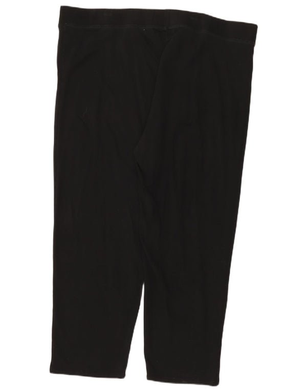 Zara Damen Leggings UK 24 4XL Schwarze Baumwolle
