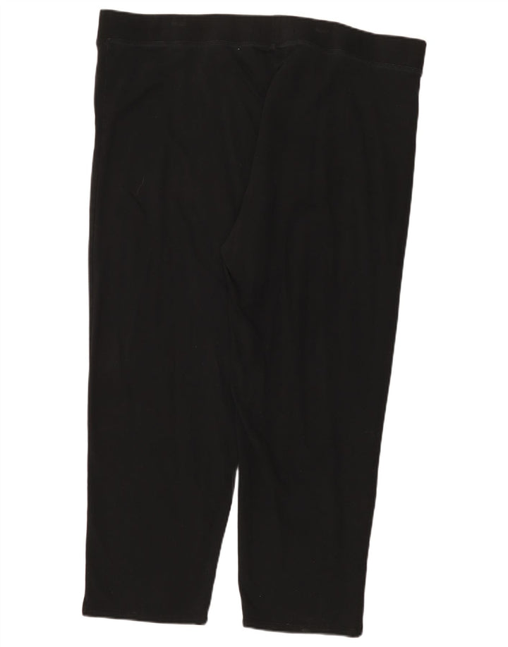 Zara Damen Leggings UK 24 4XL Schwarze Baumwolle