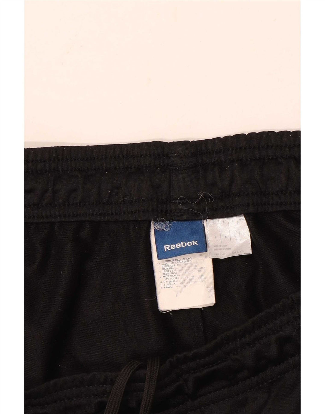Reebok Herren-Trainingshose, groß, aus schwarzem Polyester