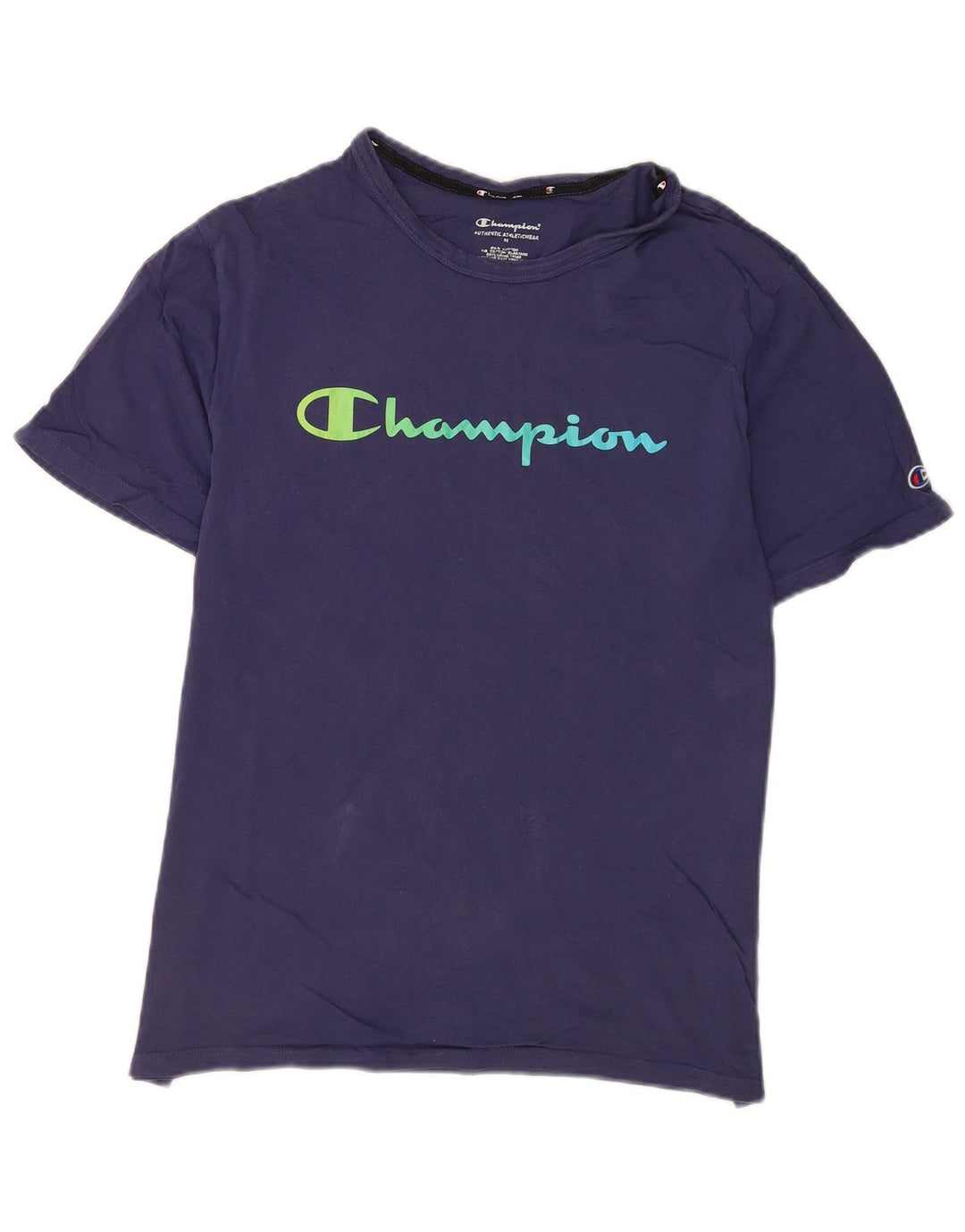 Champion Herren-T-Shirt mit Grafik, mittlere Marineblau-Baumwolle