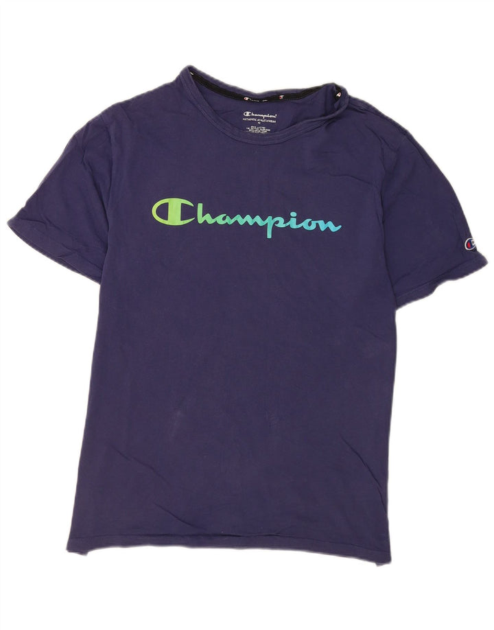 Champion Herren-T-Shirt mit Grafik, mittlere Marineblau-Baumwolle