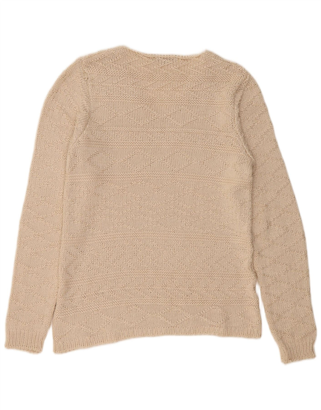 Zara Herren V-Ausschnitt Pullover Pullover XL Beige Acryl