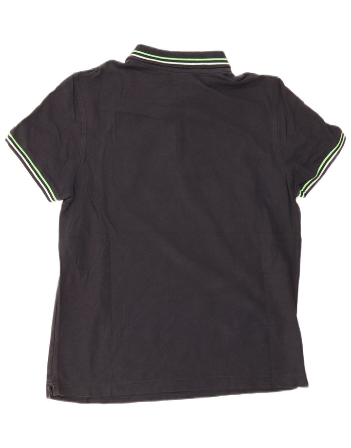 Lotto Herren-Poloshirt, mittelschwarz, gestreift, Baumwolle