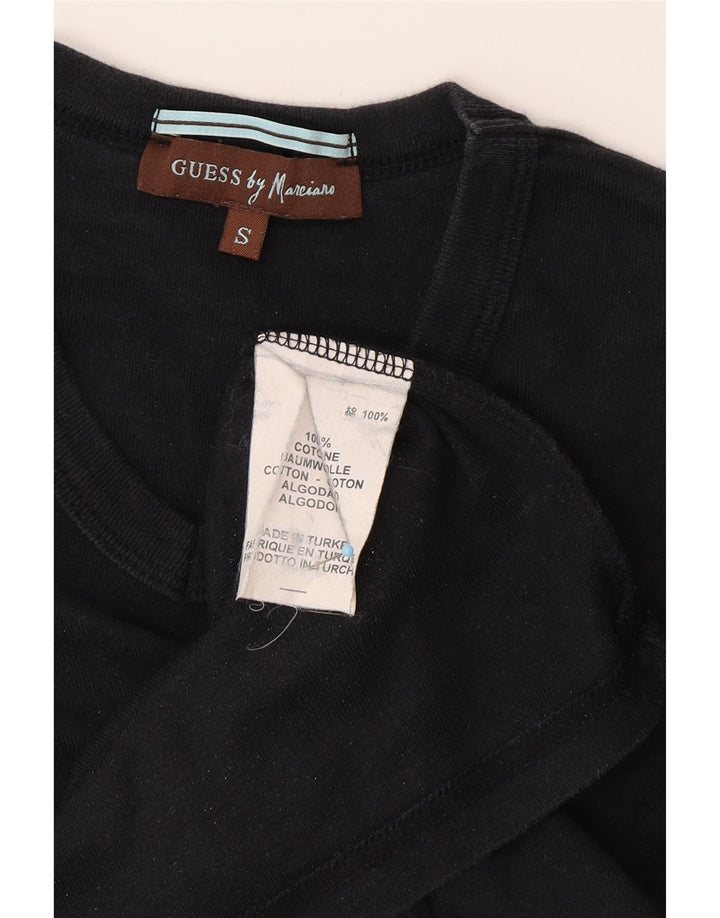 GUESS BY MARCIANO Herren-T-Shirt mit Grafik, Größe S, schwarze Baumwolle