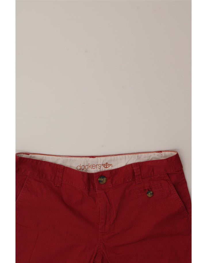 DOCKERS Womens Chino Shorts US 12 Large W34  Red Cotton Vintage Dockers and Second-Hand Dockers from Messina Hembry 