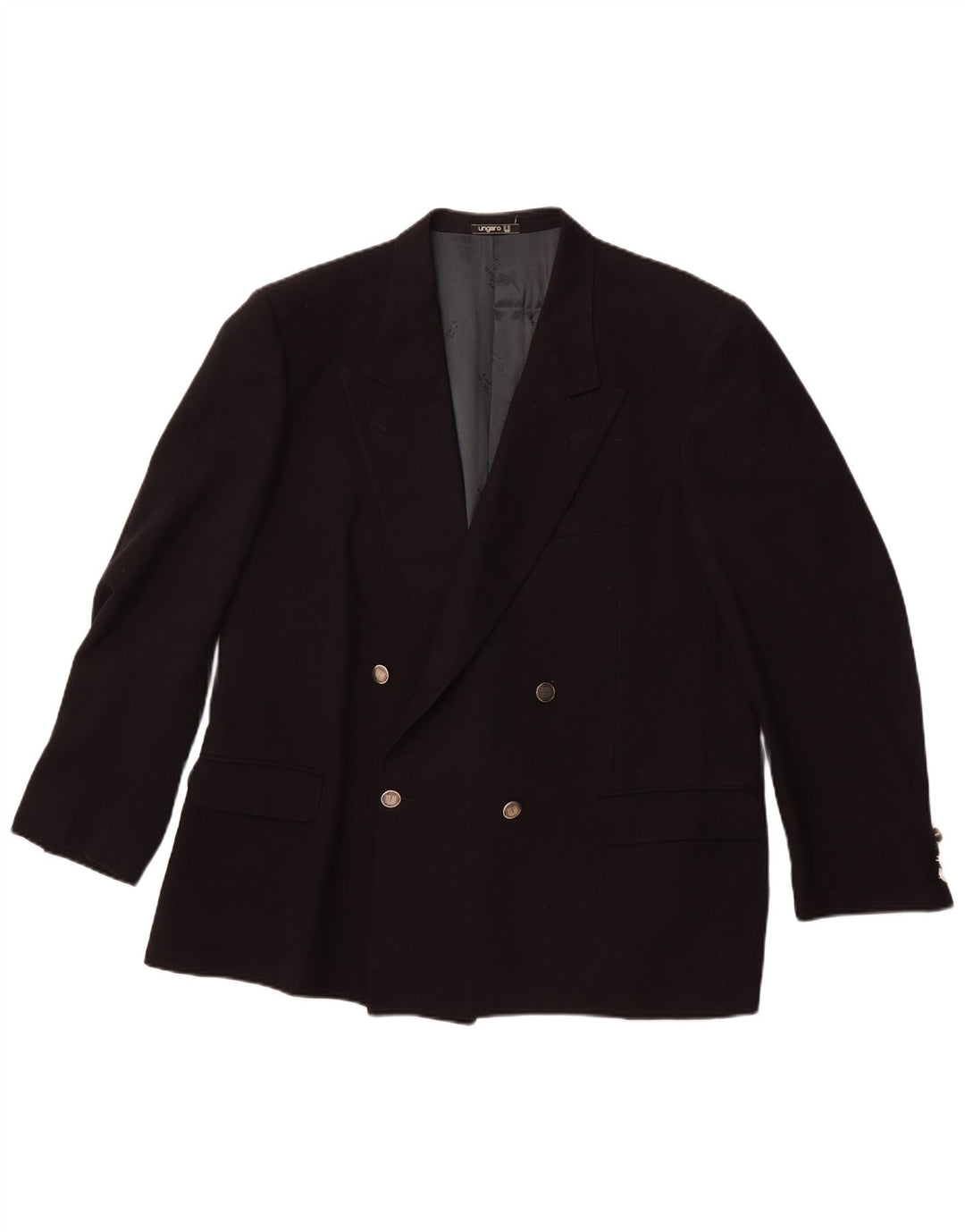 UNGARO Zweireihiger Blazer für Herren, Gr. 40, Marineblau