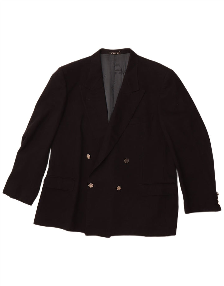 UNGARO Zweireihiger Blazer für Herren, Gr. 40, Marineblau