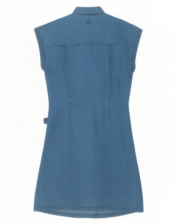 Gant Damen Jeanskleid UK 16 Große blaue Baumwolle