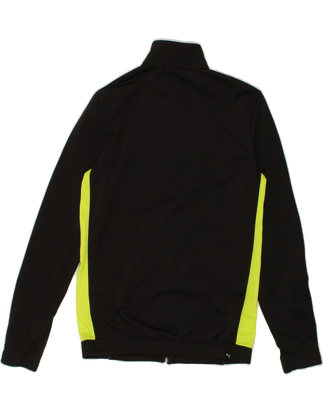 PUMA Boys Graphic Tracksuit Top Jacket 13-14 Years Black Colourblock Vintage Puma and Second-Hand Puma from Messina Hembry 
