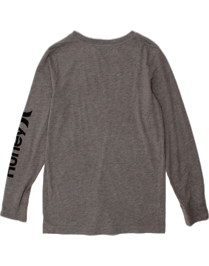 HURLEY Boys Graphic Top Long Sleeve 10-11 Years Medium  Grey Vintage Hurley and Second-Hand Hurley from Messina Hembry 