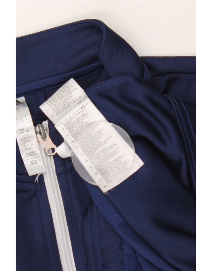 Adidas Herren-Trainingsanzug-Oberteil, große Jacke aus marineblauem Polyester