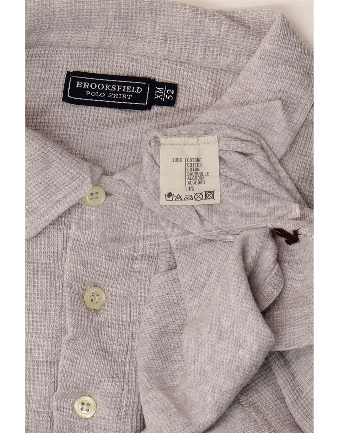 BROOKSFIELD Herren-Poloshirt IT 52, große grau gefleckte Baumwolle
