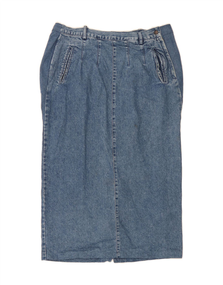 RUFF HEWN Womens Denim Skirt US 10 Large W36  Blue Cotton Vintage Ruff Hewn and Second-Hand Ruff Hewn from Messina Hembry 