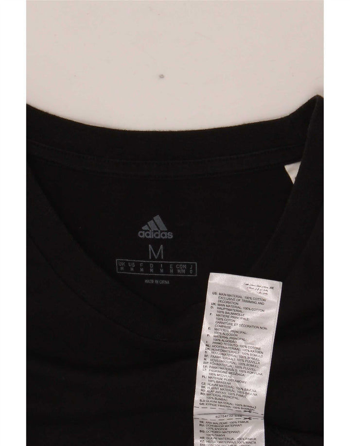 Adidas Herren T-Shirt Top Medium Schwarz Baumwolle
