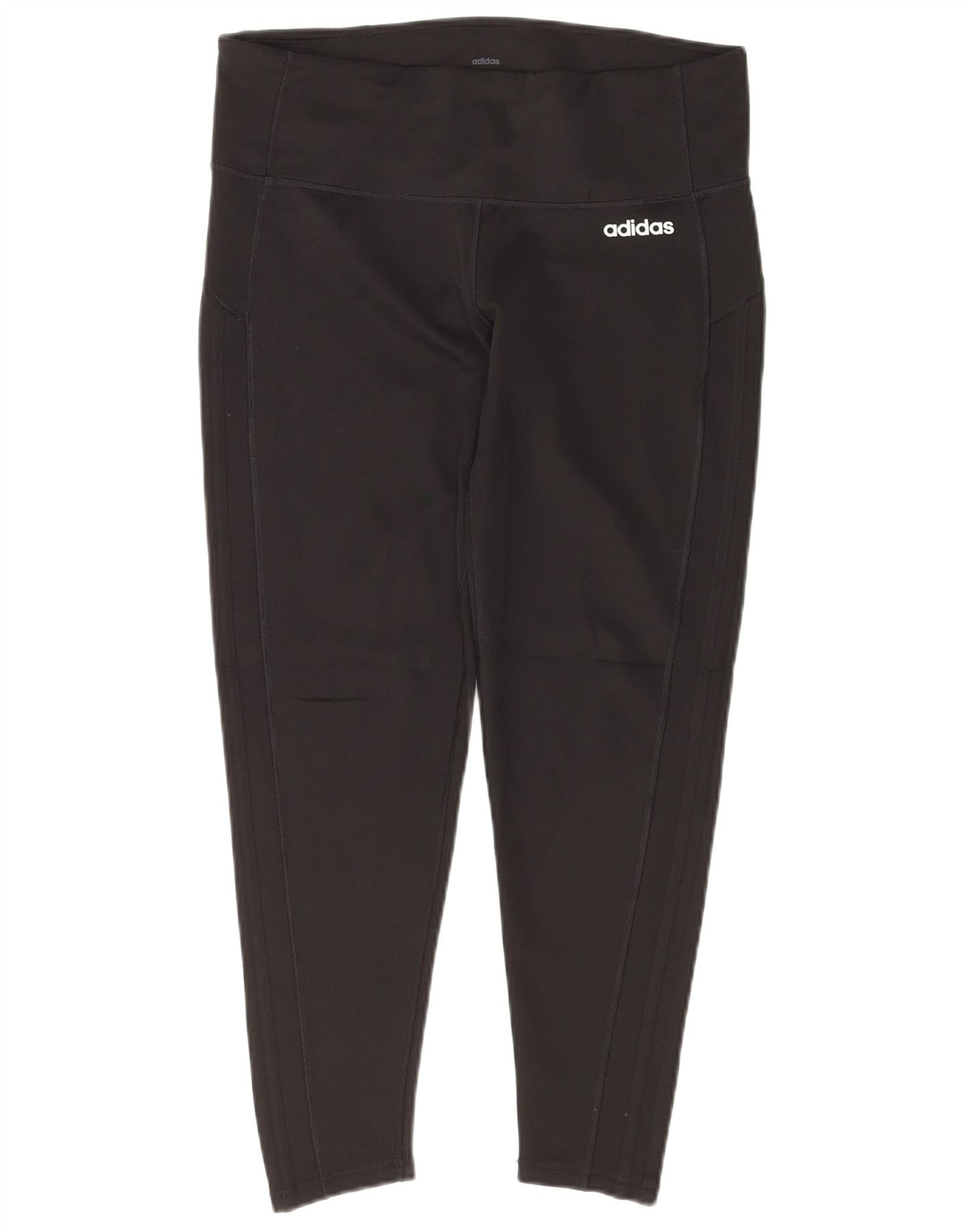 ADIDAS Damen Climalite Crop Leggings UK 16/18 Large Schwarz Polyester