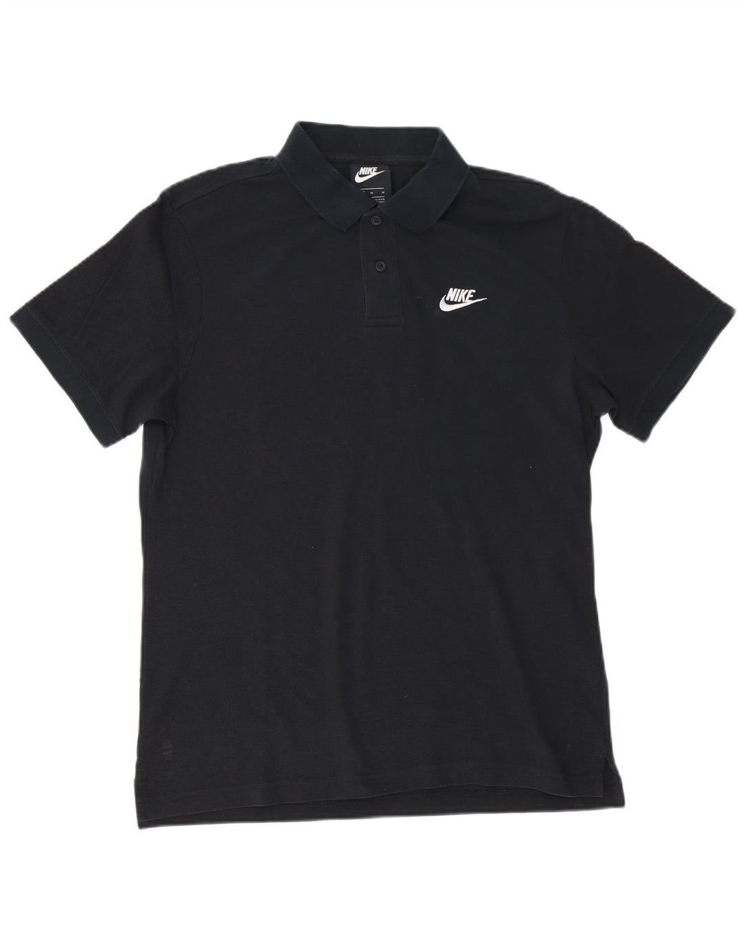 Nike Herren-Poloshirt, mittelgroß, schwarze Baumwolle