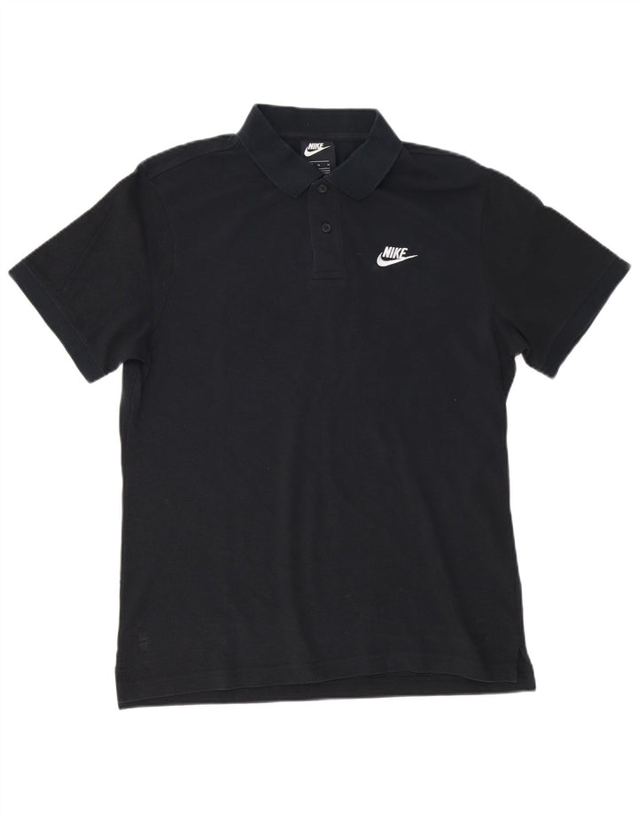 Nike Herren-Poloshirt, mittelgroß, schwarze Baumwolle