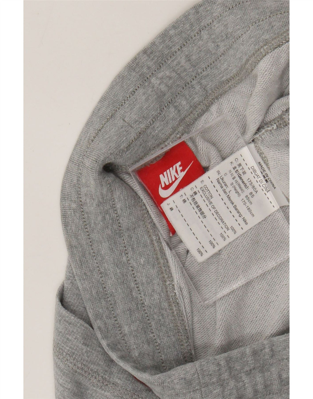 Nike Jungen-Trainingshose, Jogginghose, 13–14 Jahre, Größe L, Grau, Baumwolle