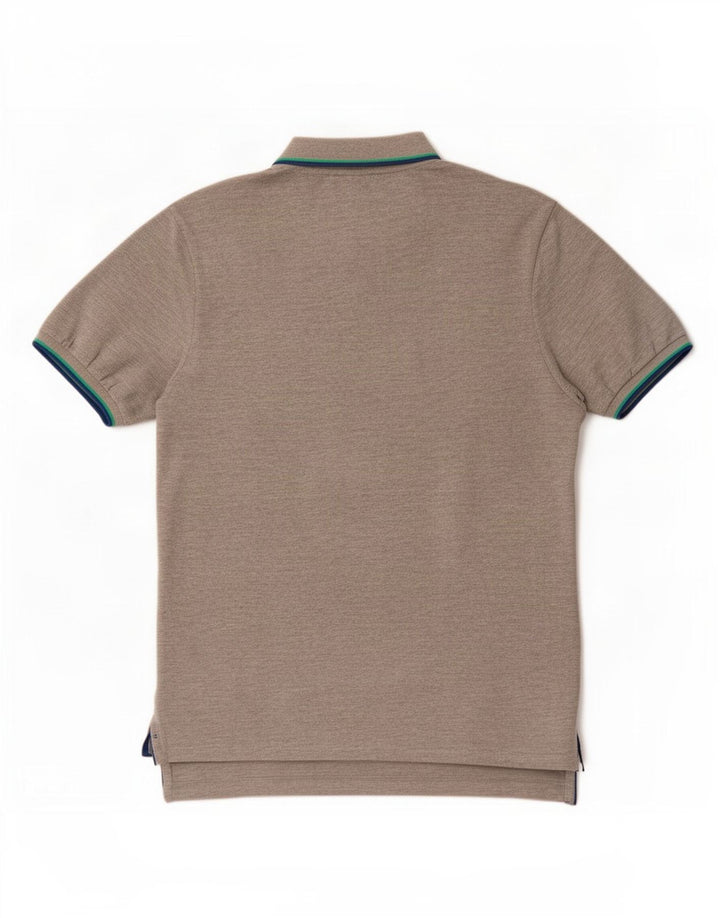 North Sails Herren-Poloshirt aus mittelgrau gestreifter Viskose