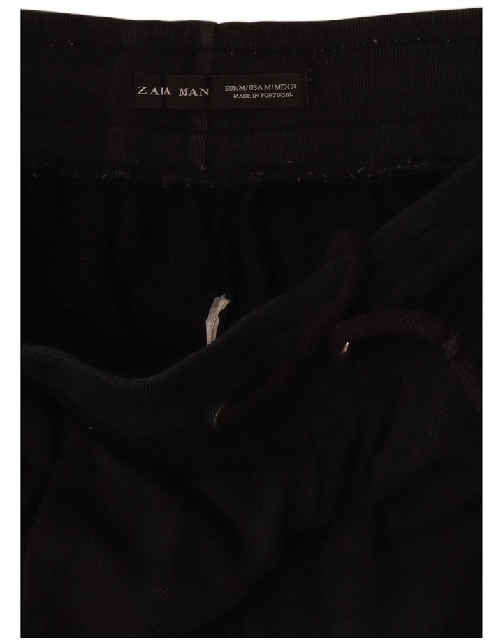Zara Herren Bermuda Sport Shorts Medium Schwarz