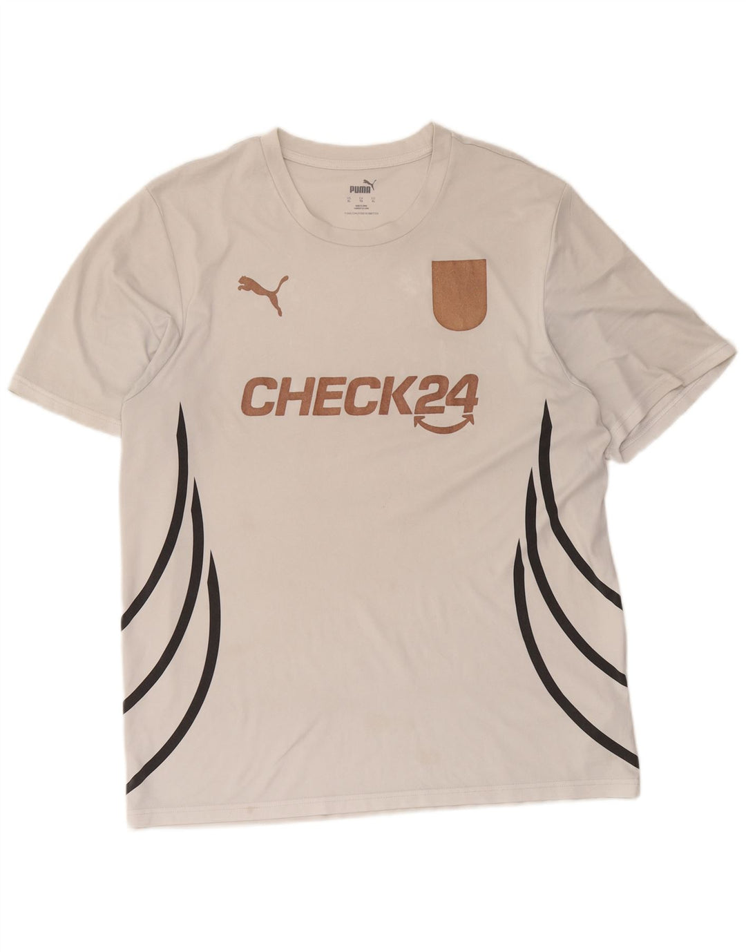 Puma Herren Grafik T-Shirt Top XL Weiß Polyester