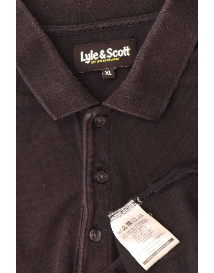 Lyle & Scott Herren Poloshirt XL Schwarz Baumwolle