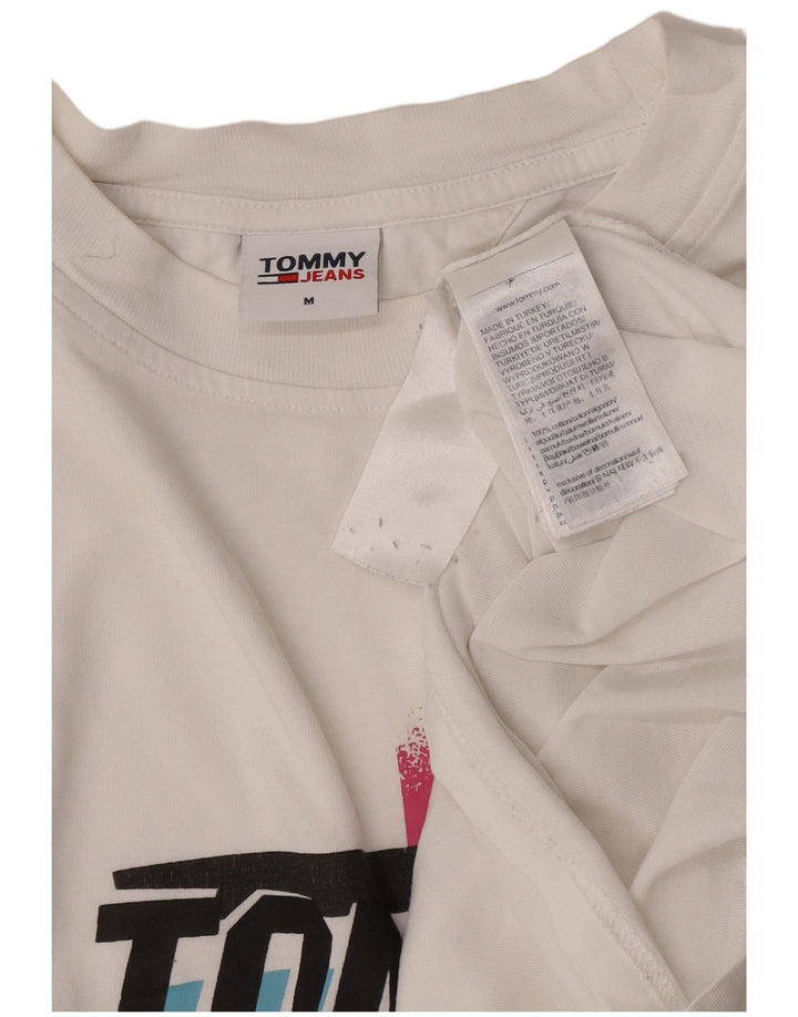 Tommy Hilfiger Herren-T-Shirt mit Grafik, mittelweiße Baumwolle