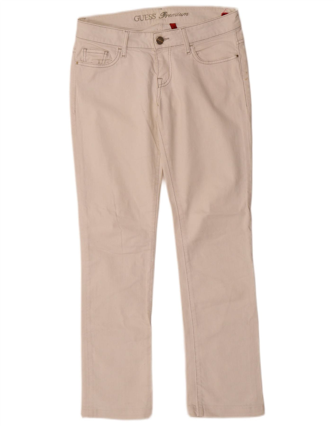 Guess Damen Stretch Slim Jeans W27 L28 Weiße Baumwolle