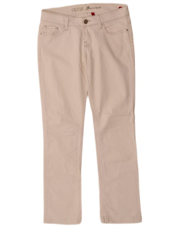 Guess Damen Stretch Slim Jeans W27 L28 Weiße Baumwolle
