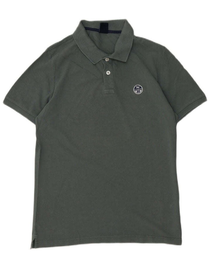 North Sails Herren-Poloshirt, große grüne Baumwolle