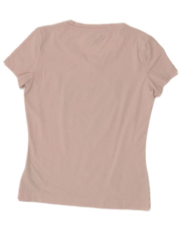 Guess Grafik-T-Shirt-Oberteil für Damen, UK 10, Größe S, rosa, geblümt, Baumwolle
