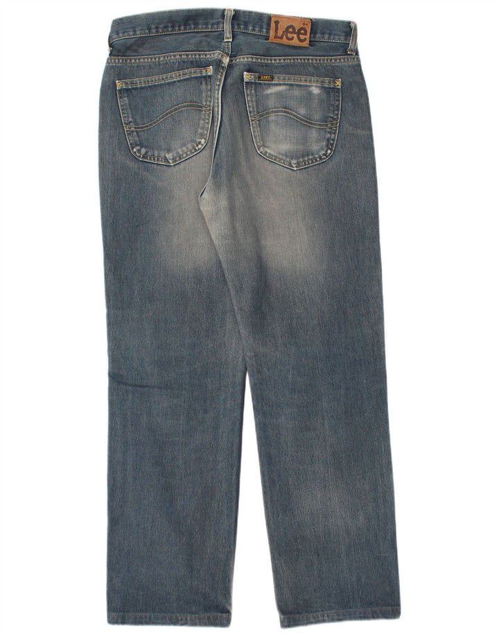 Lee Herren Seattle Straight Jeans W34 L30 Blaue Baumwolle