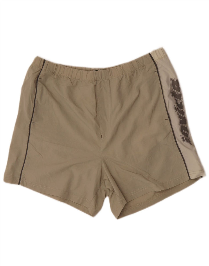 Invicta Herren-Badeshorts mit Grafik, groß, beige, Colourblock-Polyamid