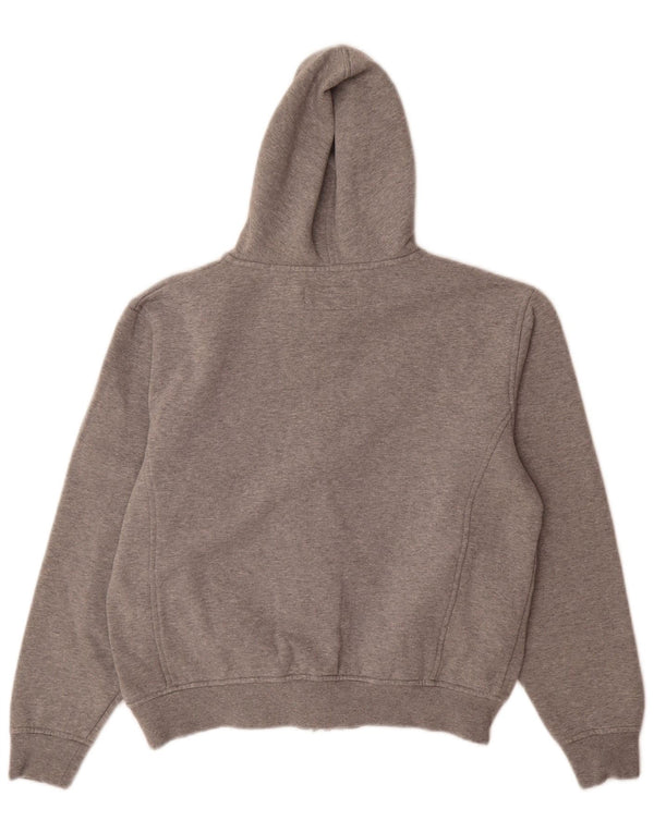 Fila Womens Graphic Zip Hoodie Pullover UK 10 Small Grau Baumwolle