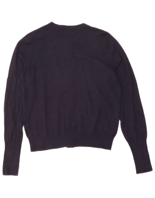 Marks & Spencer Womens Bolero Jumper UK 12 Medium Navy Blue Viscose