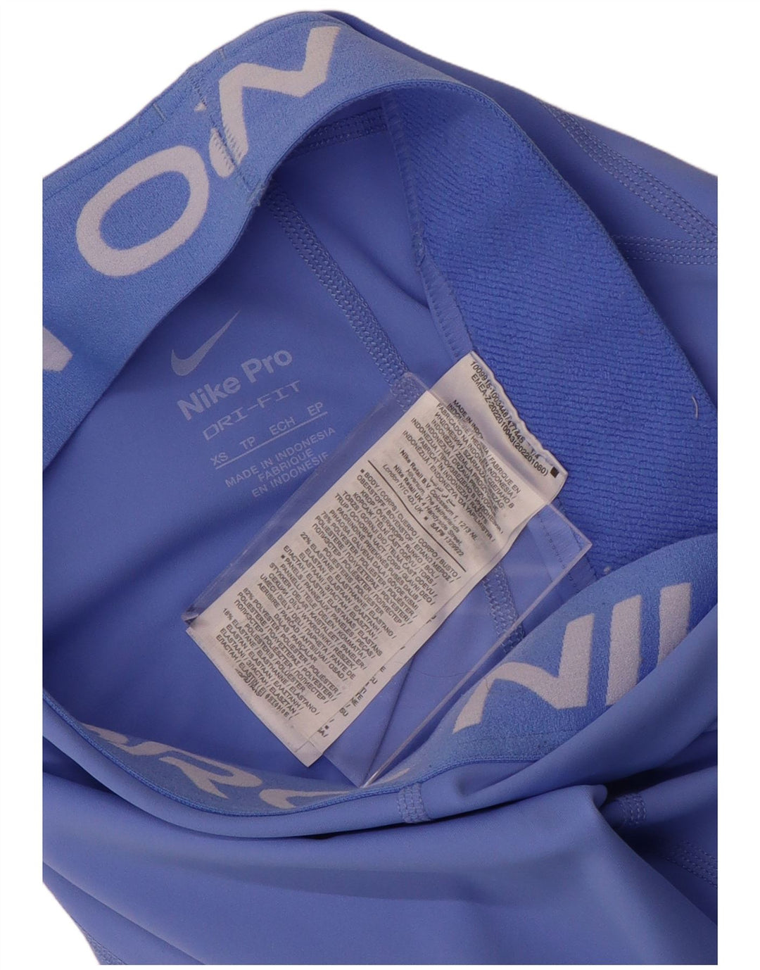 NIKE Womens Dri Fit Graphic Leggings UK 6 XS Blau Polyester