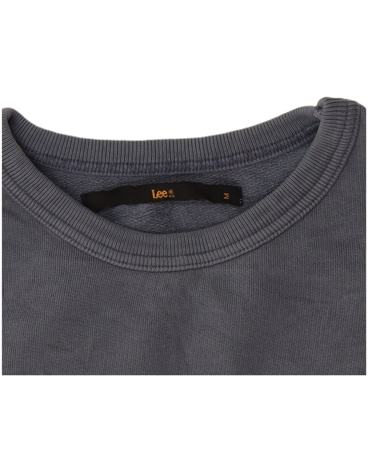 Lee Damen Crop Top 3/4 Ärmel UK 12 Mittelblau