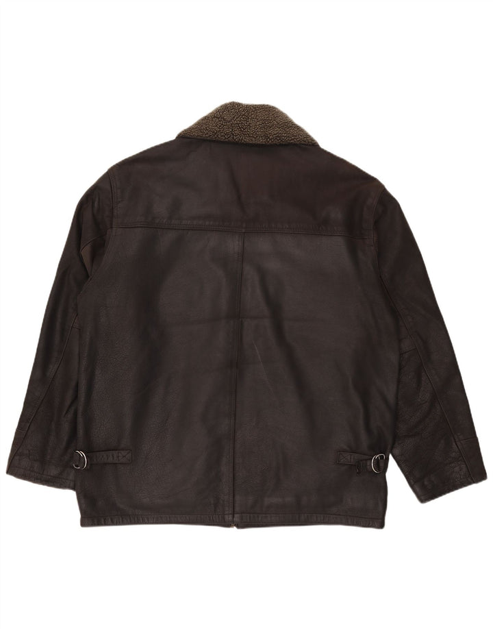 PANTERA Herren Lederjacke UK 44 2XL Braunes Leder