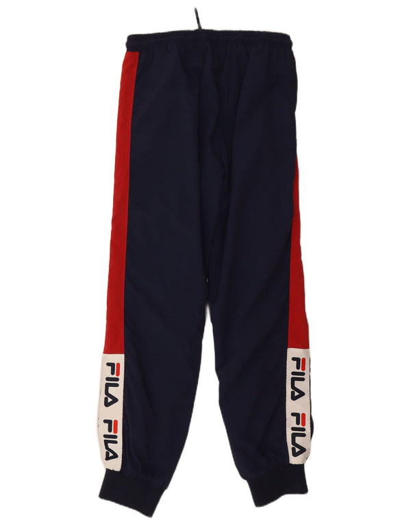 Fila Damen Trainingshose Jogger UK 4 XS Marineblau Farbblock
