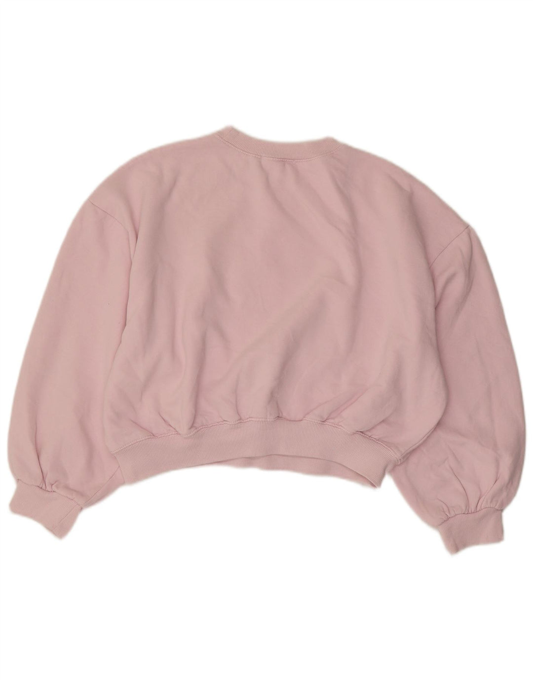 Zara Damen-Sweatshirt-Pullover, übergroß, bauchfrei, 3/4-Ärmel, Gr. 10, klein, Rosa