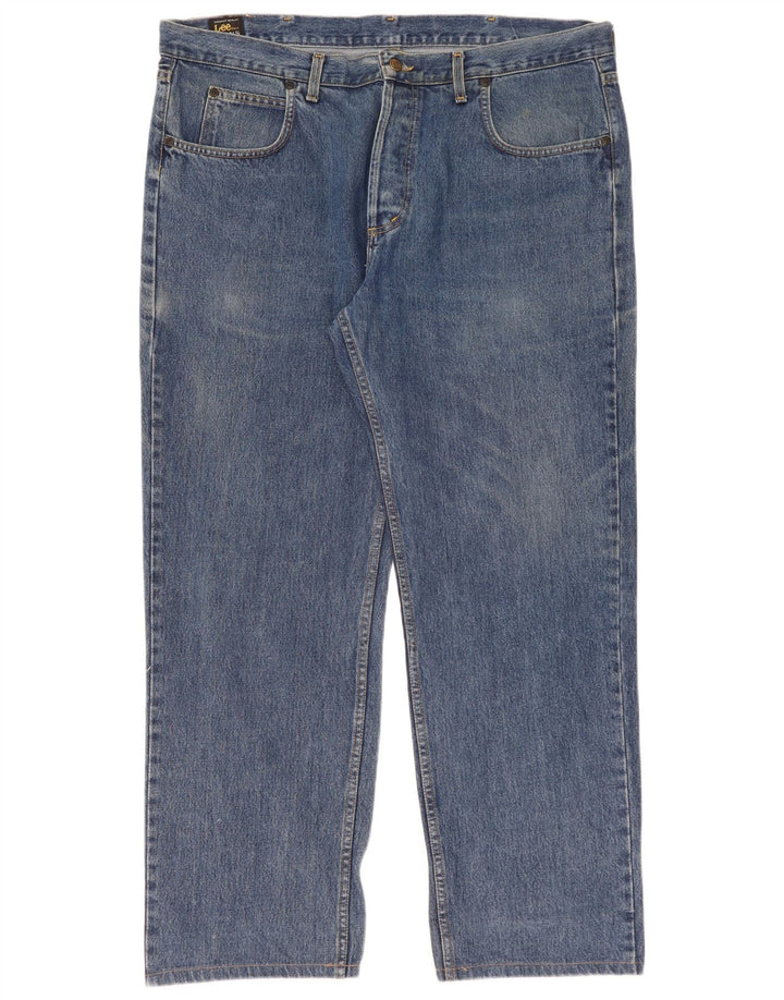 Lee Herren Straight Jeans W42 L31 Blau