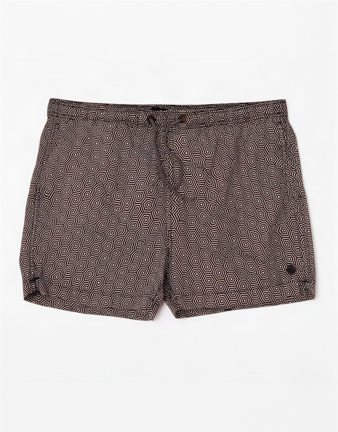Superdry Herren-Badeshorts XL, schwarzes, geometrisches Polyester