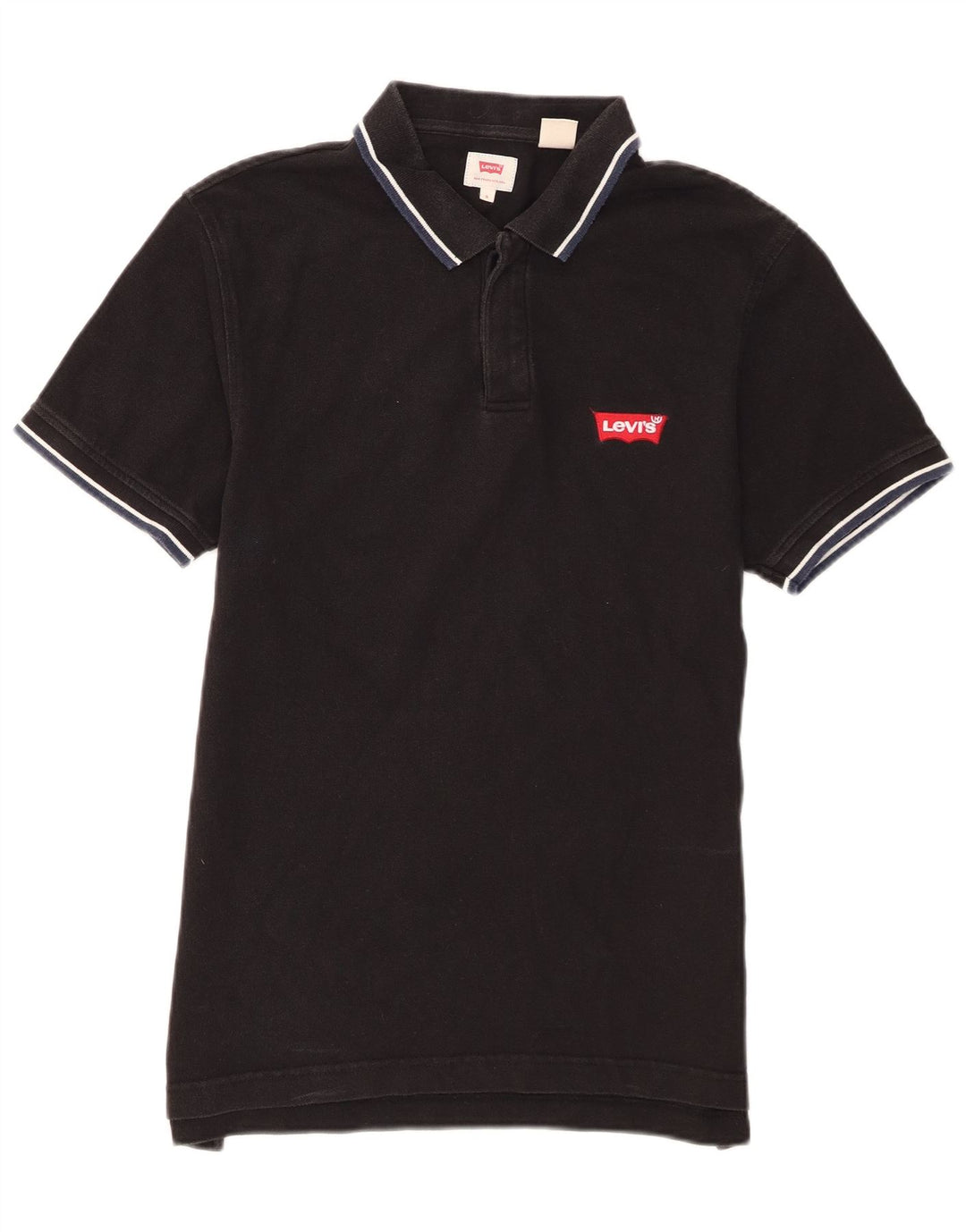 Levi's Herren-Poloshirt, Größe S, schwarze Baumwolle
