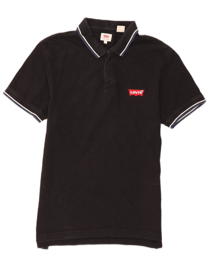Levi's Herren-Poloshirt, Größe S, schwarze Baumwolle